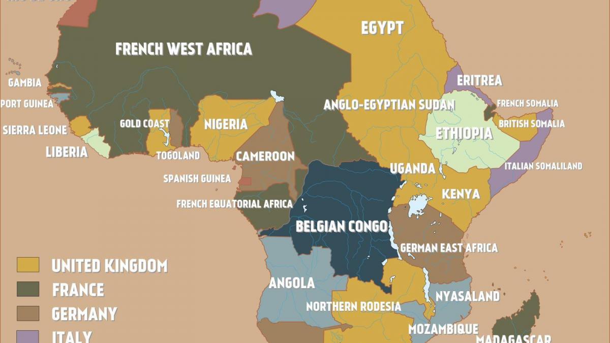 Mapa de Camerún británico