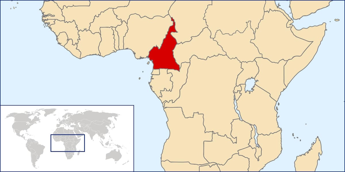 Mapa de ubicación Camerún