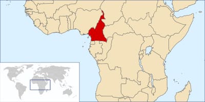 Camerún ubicación en el mapa del mundo