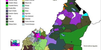 Mapa de Camerún idioma
