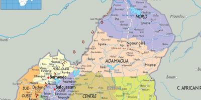 Camerún regiones del mapa