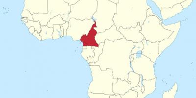 Mapa de Camerún, áfrica occidental