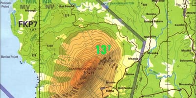 Mapa de montañas de camerún